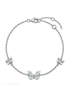 Blue Luminous Smart Butterfly Necklace & Bracelet