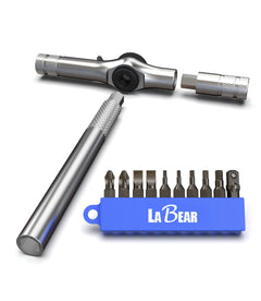 LABEAR-Power Ratchet Wrench Multi-Function Cycling Bicycle Multitool Repair Kits - Bike Tool Set - Great for Mountain & Road Bikes - Use as Screwdriver or Wrench