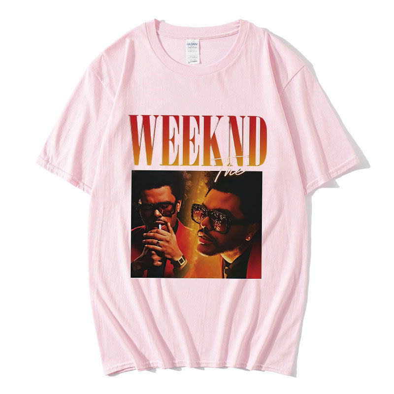 Oversized Summer T-Shirt with Trendy Print for Men